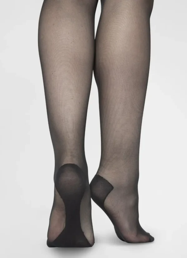 Swedish Stockings - Carla Cotton Sole Tights - Black^Dame Sokker Og Strømpebukser