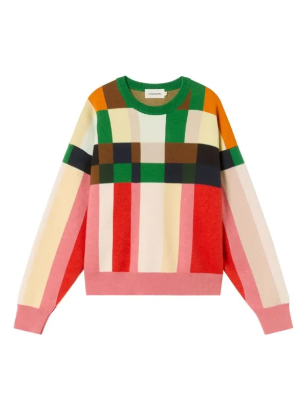Thinking Mu Grid Philis Knitted Sweater^Dame Overdele