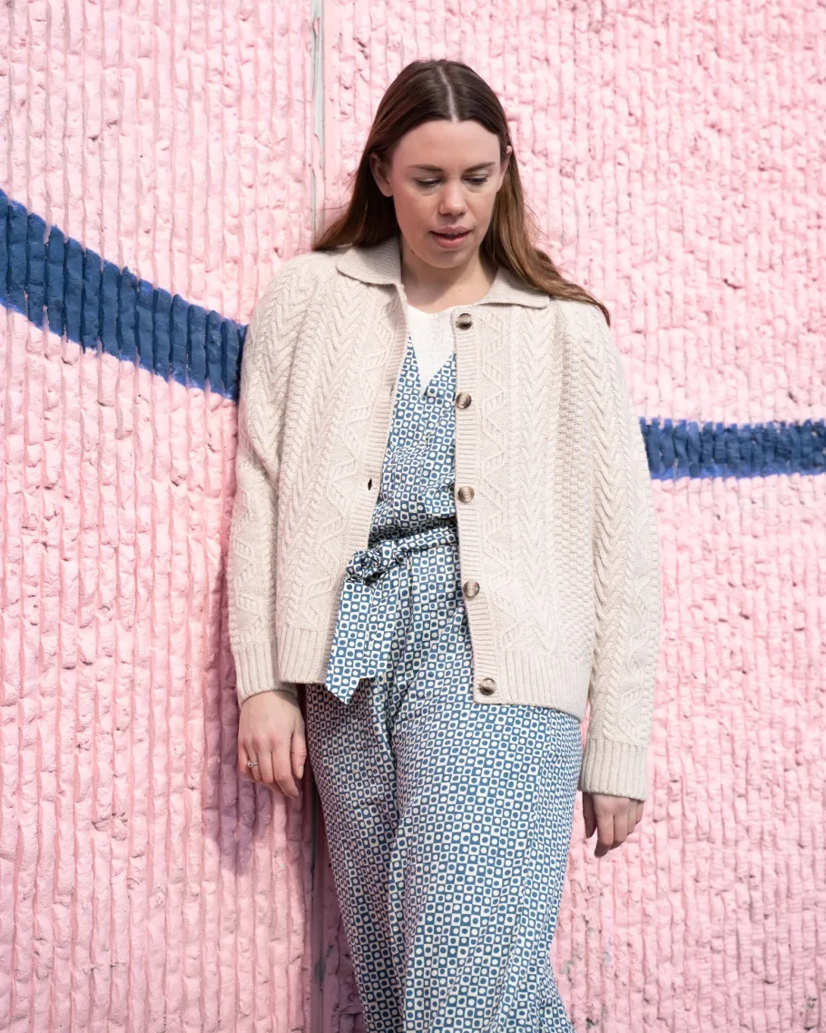 thinking_mu_winona_jumpsu_1.webp Thinking Mu Winona Jumpsuit blue spots^Dame Kjoler Og Jumpsuits