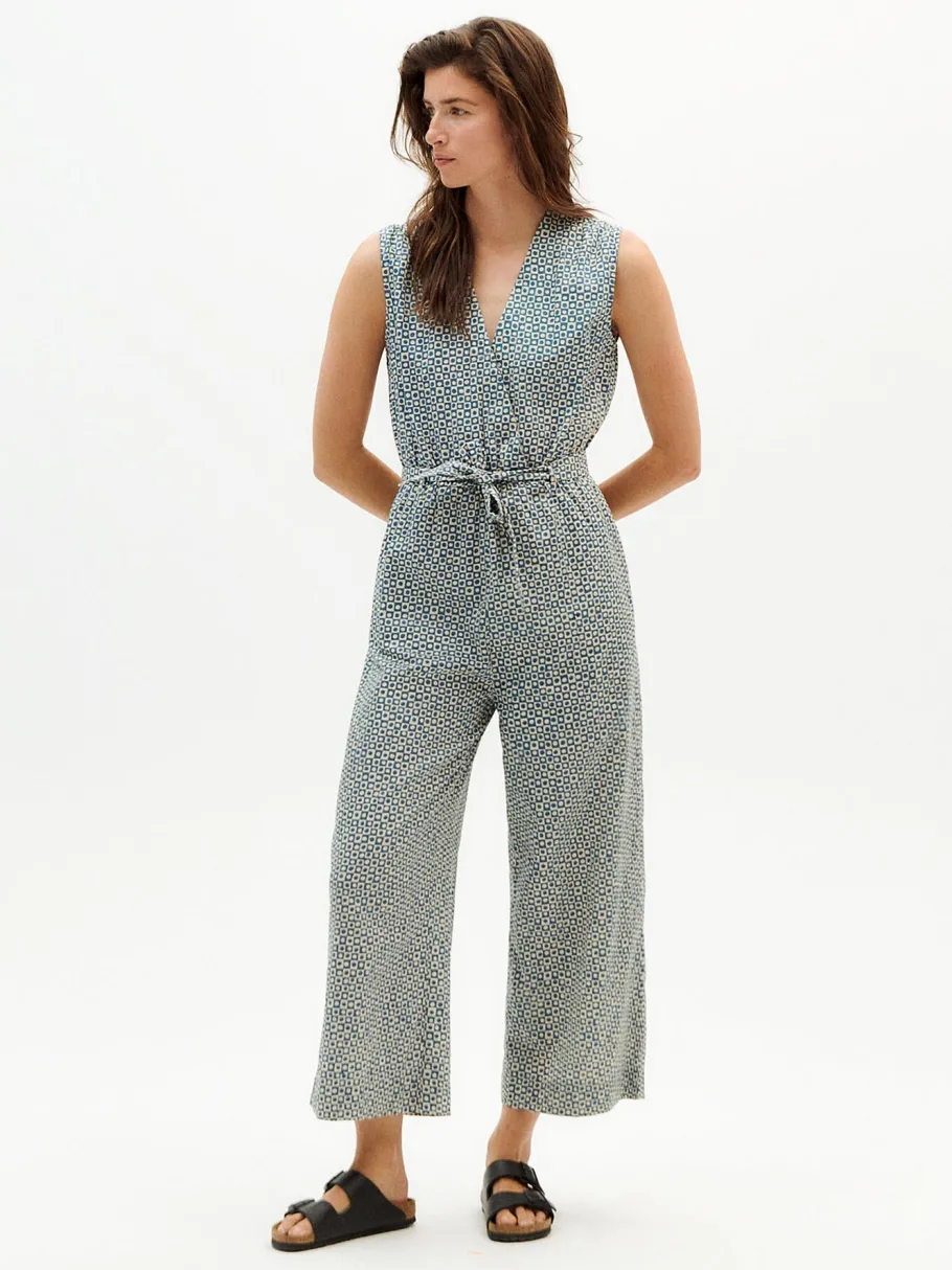 thinking_mu_winona_jumpsu_7.webp Thinking Mu Winona Jumpsuit blue spots^Dame Kjoler Og Jumpsuits