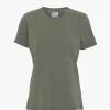 Colorful Standard Women light organic tee - dusty olive -^Dame Overdele