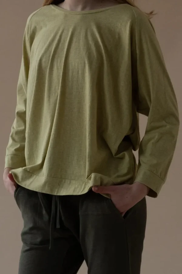 Yogamii Mukha Blouse - økologisk yogatøj light mustard^Dame Overdele