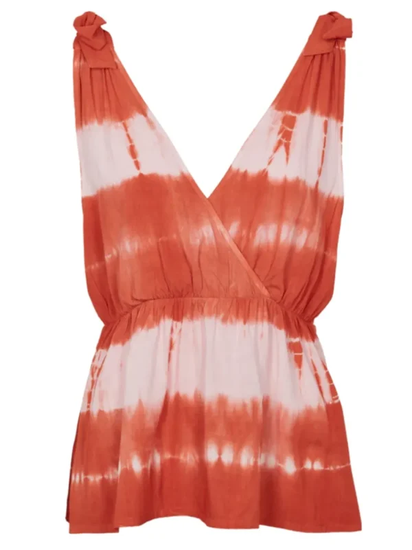 Basic Apparel Orchid Top Tie Dye Dusted Clay / Pink Chalk^Dame Overdele