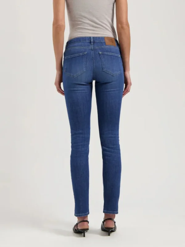 Mud Jeans Faye Low Slim - Stone Indigo^Dame Underdele
